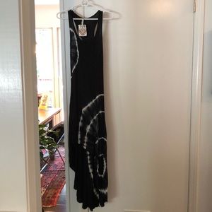 Tie-dye cotton Hi-Lo dress